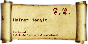 Hafner Margit névjegykártya